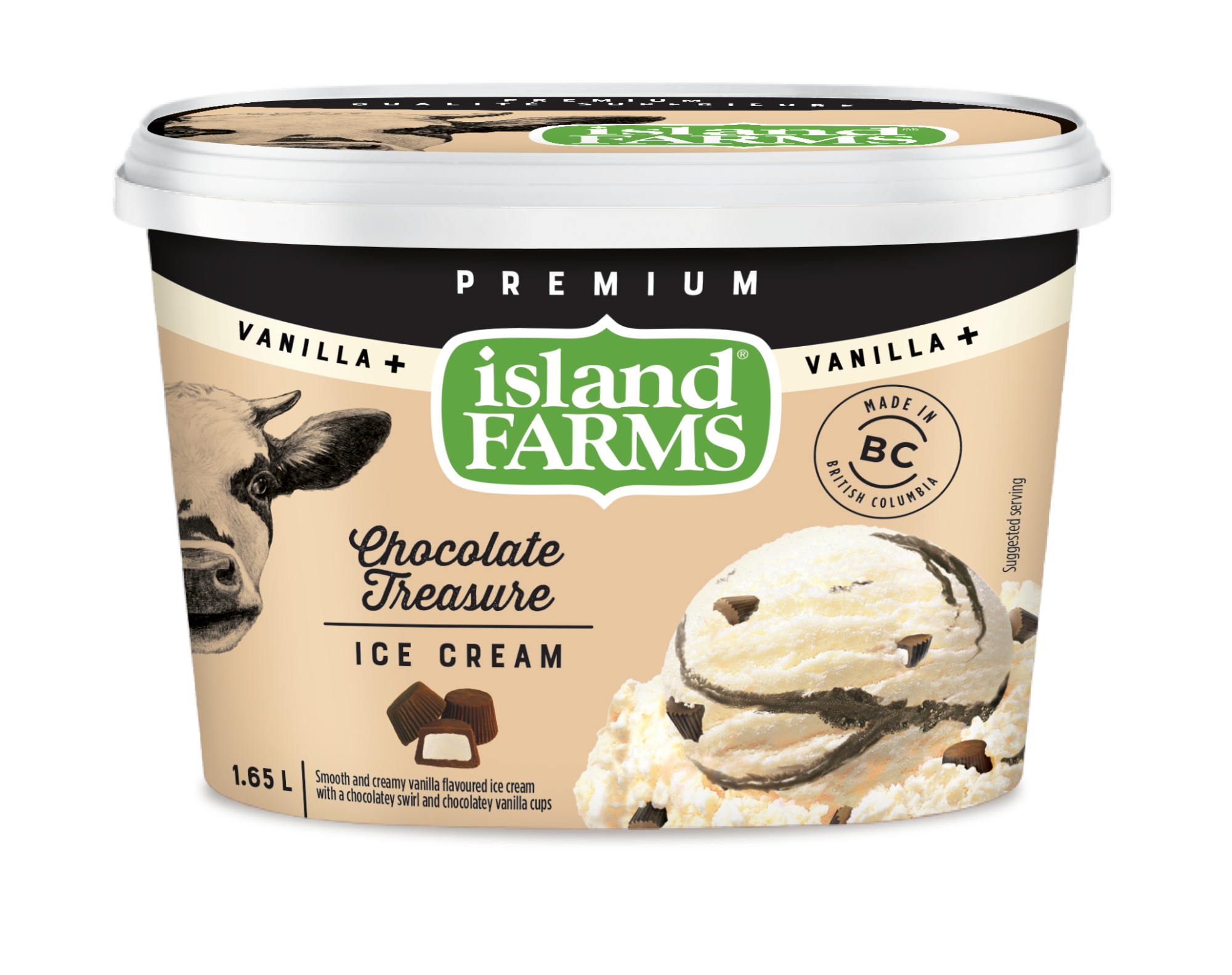 Vanilla Plus Chocolate Treasure Ice Cream Island Farms Vanilla Plus Chocolate Treasure Ice Cream Island Farms